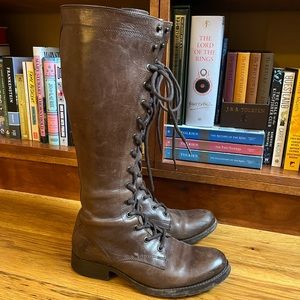 Frye Veronica Lace Up Boots Witchy